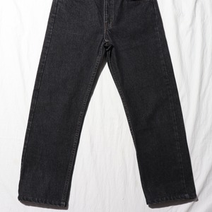 極美品 30×30 裾上げ済 Levi’s 505 USA 99年 先染め ブラックデニムパンツ リーバイス