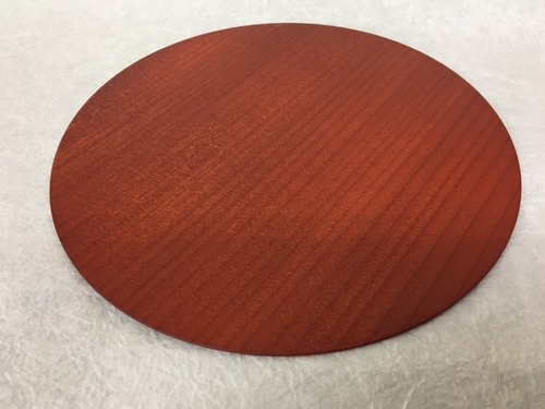 YE-2 国産間伐材使用 丸マウスパッド レッド  Thinned Wood Round Mouse Pad Vermilion