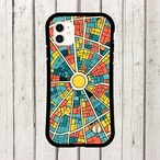 受注生産 iPhoneケース 放射状道路のカラフル都市地図｜都市地図 UMAP054C