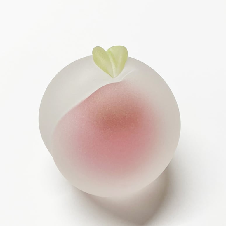 池田充章｜モモ｜ガラスのペーパーウェイト｜paperweight | ikeda