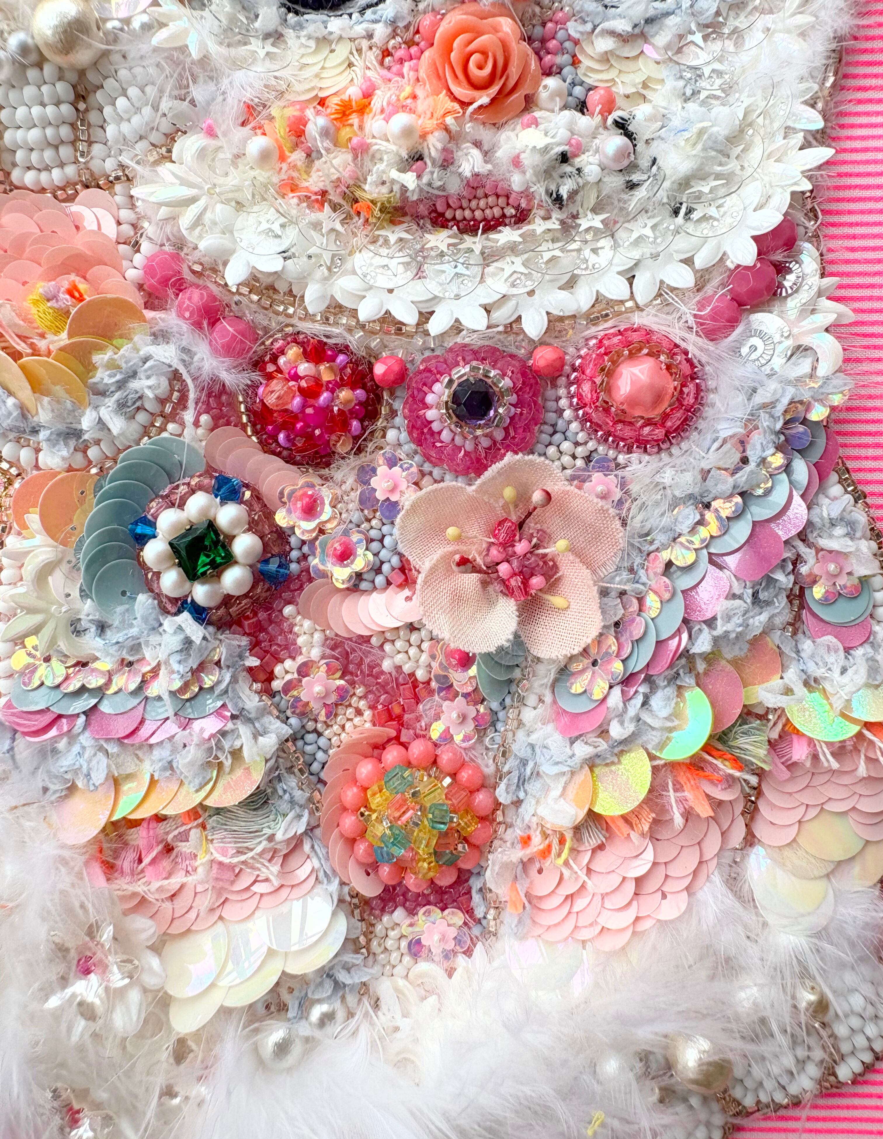 ビーズ刺繍アート（額装） Framed Bead Embroidery Art ｜ 