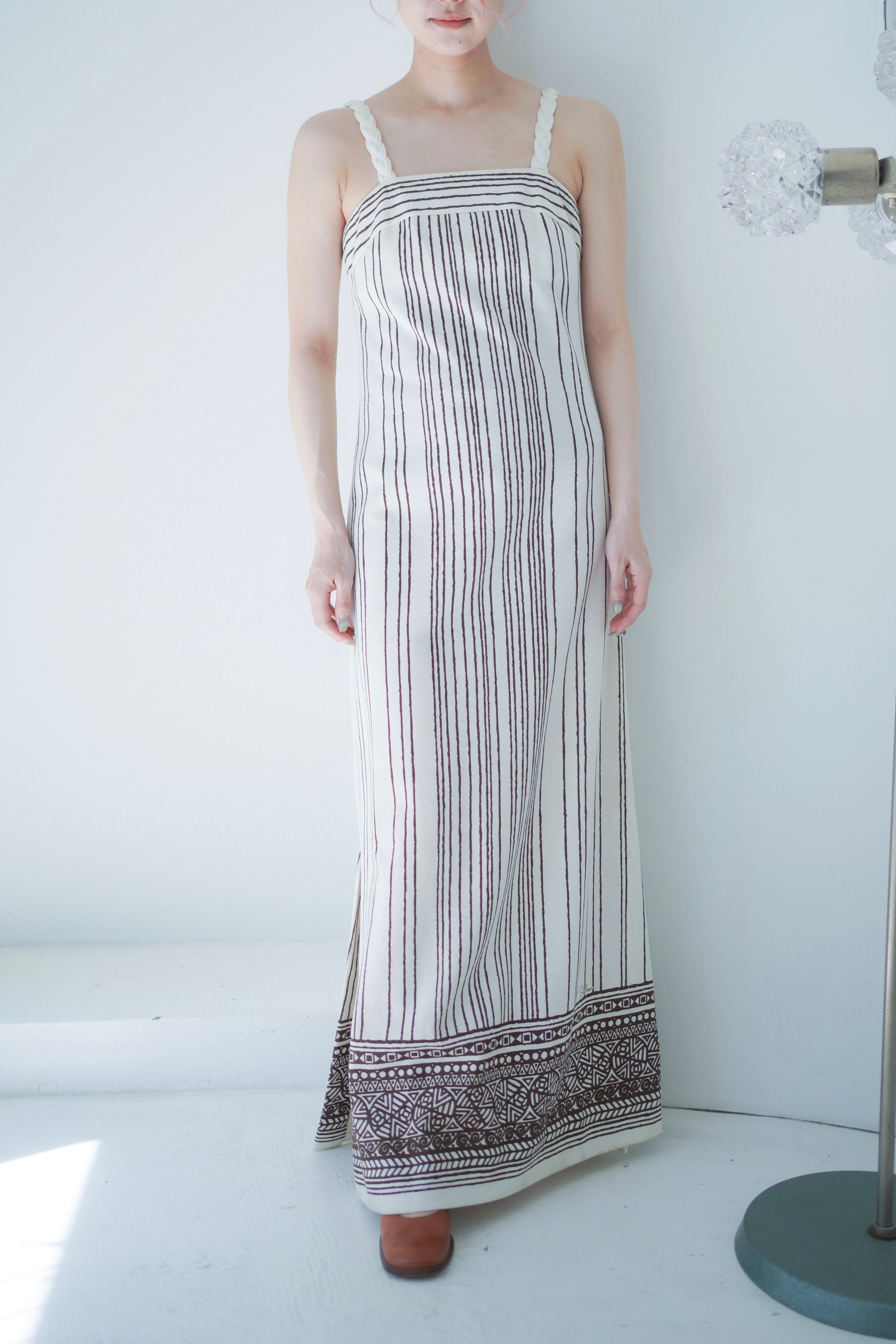 random stripe long dress