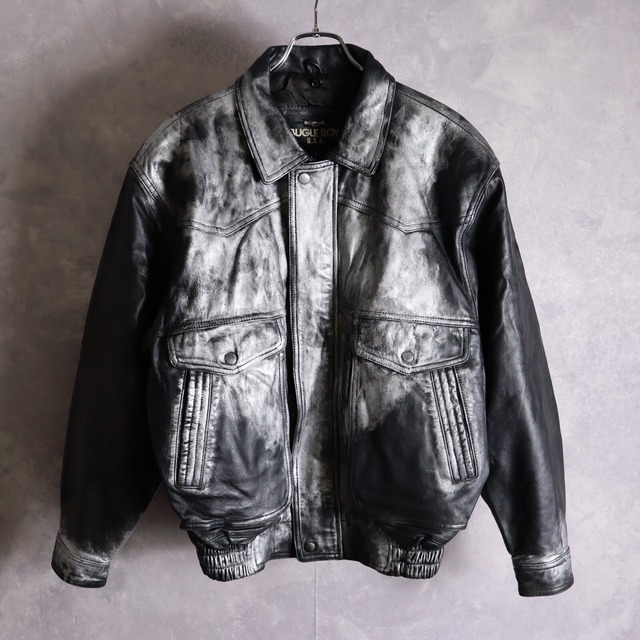 PAINT olfe.original Re:make classical art paint leather jacket