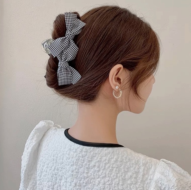 w ribbon hair clip 3color