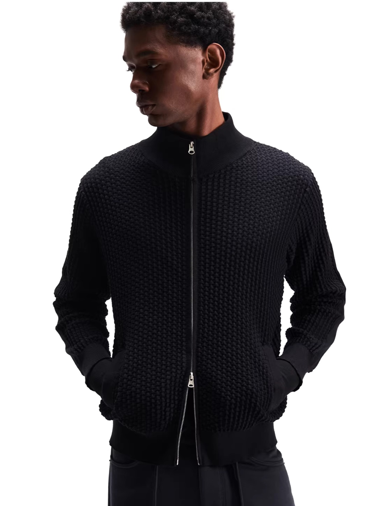 BEVAN UP 3D Mesh Knit Jacket