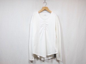 WHOWHAT”SPINAL WIDE T<LONG SLEEVE>WHITE”