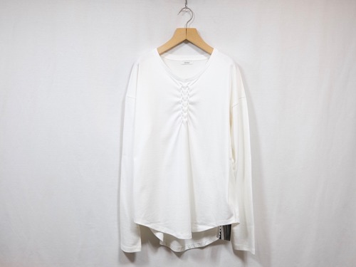 WHOWHAT”SPINAL WIDE T<LONG SLEEVE>WHITE”