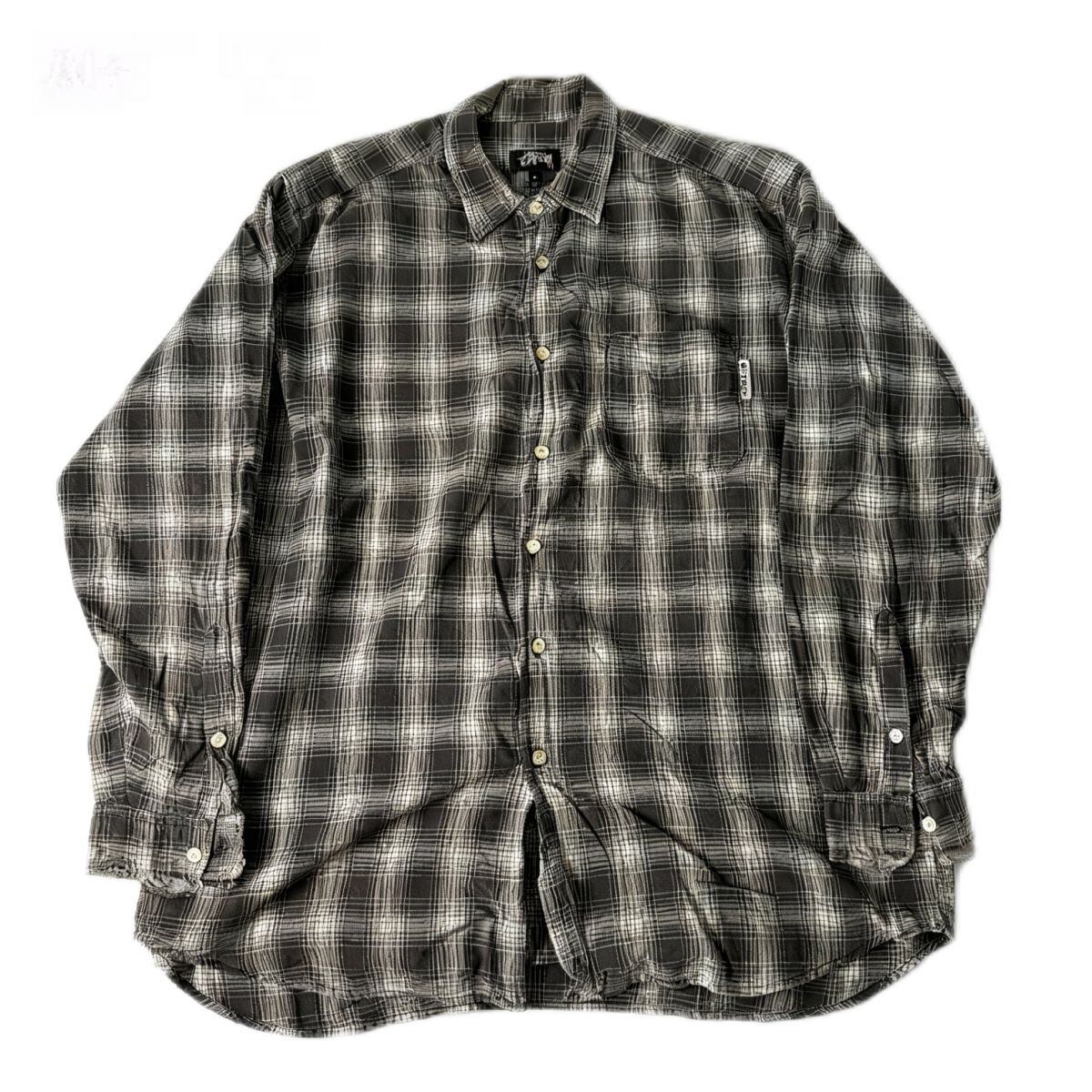 メンズ stussy SWIRLY S SILK SHIRT (L)