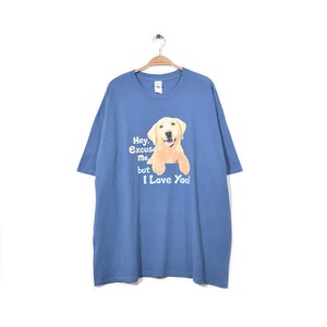 GILDAN レトリバー 犬 プリント オーバーサイズ Tシャツ メンズ2XL ビッグサイズ ギルダン アメカジ 古着 @BB0375