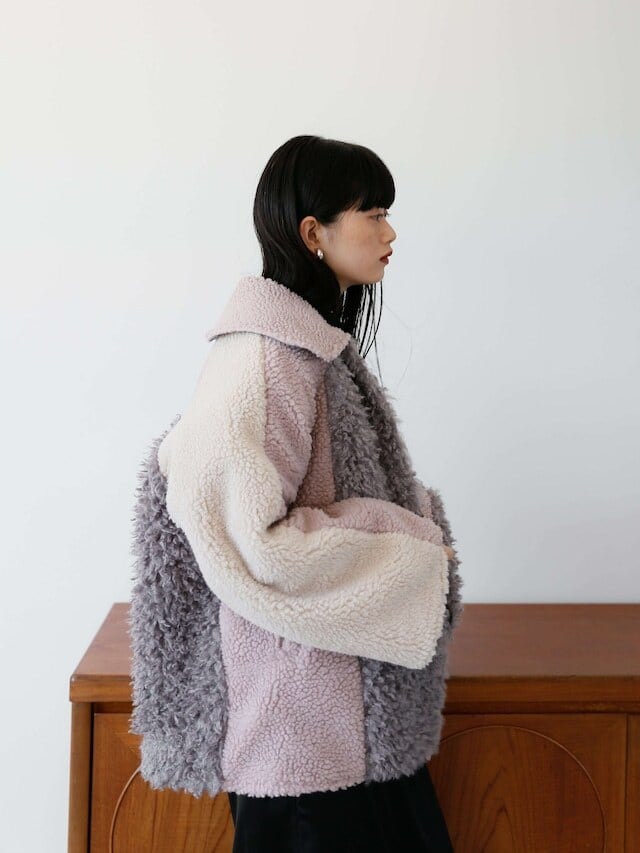 reversible patchwork mouton coat | Katrin TOKYO reversible patchwork mouton coat | Katrin TOKYO