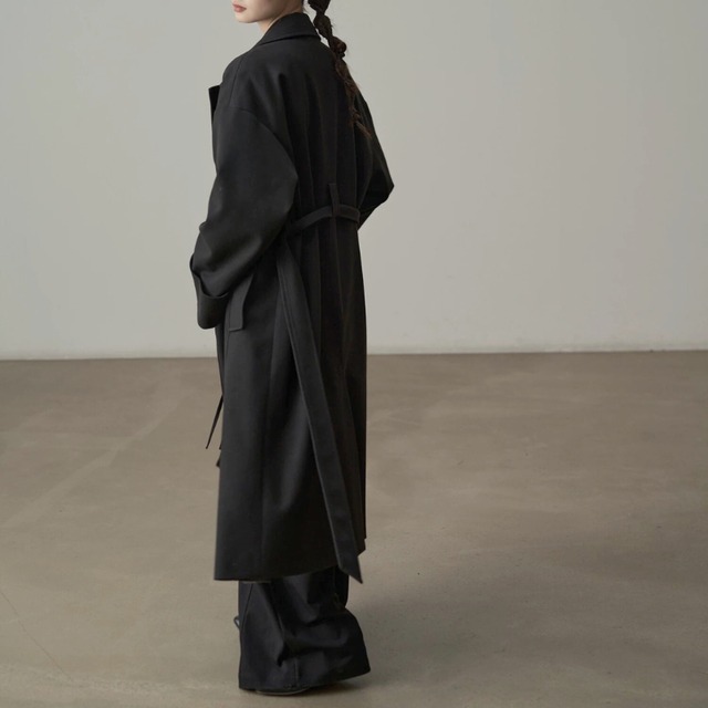 Minimal belt long coat C1425