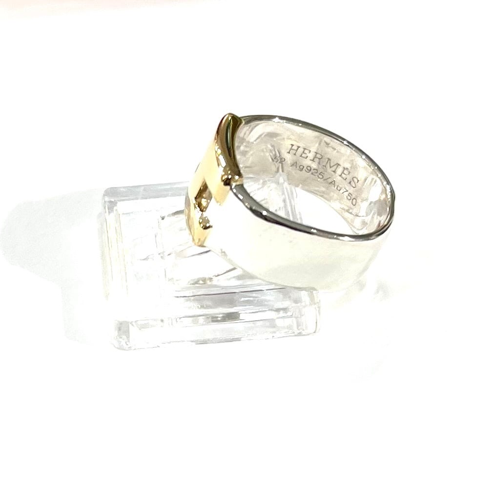 HERMÈS】【52】2886 silver925×18k 750 コンビヘラクレス リングSv925