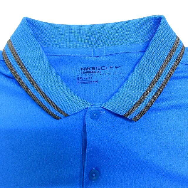 フェデラー Nike Dri-FIT ポロシャツ M 青 フェデラー Nike DRI-FIT