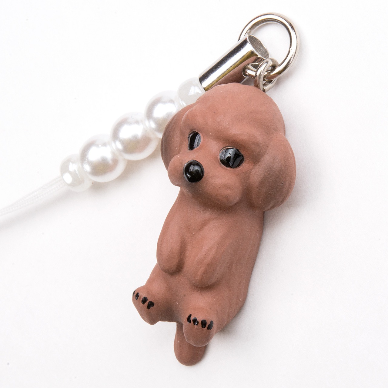 Dog 92 Toy Poodle トイプードル レッド ビーズ ストラップ DN-8001
