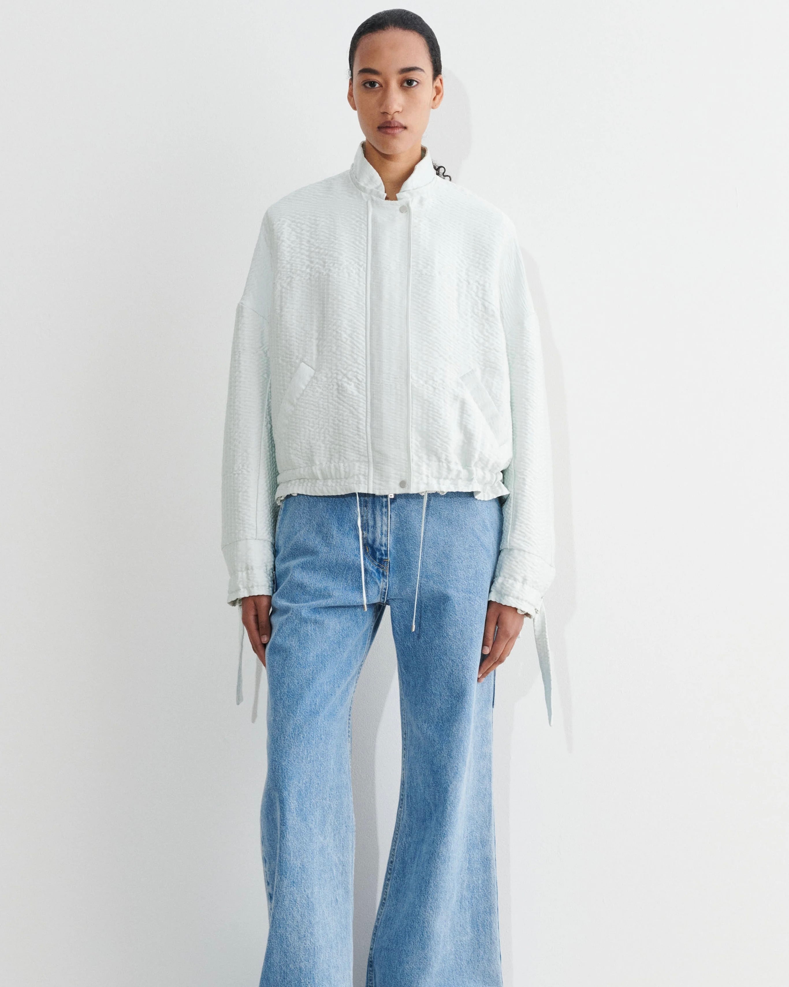 Christian Wijnants 】HAKU BOMBER JACKET WITH ZIPPER AND QUILT