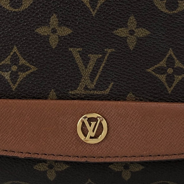 LOUIS VUITTON ルイヴィトン ボルドー モノグラム ショルダーバッグ ブラウン PVC レザー フラップ vintage ヴィンテージ オールド yz6dcp