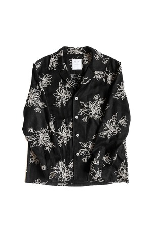 25AW Floral embroidery shirt