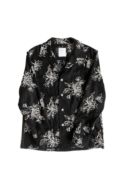 25AW Floral embroidery shirt