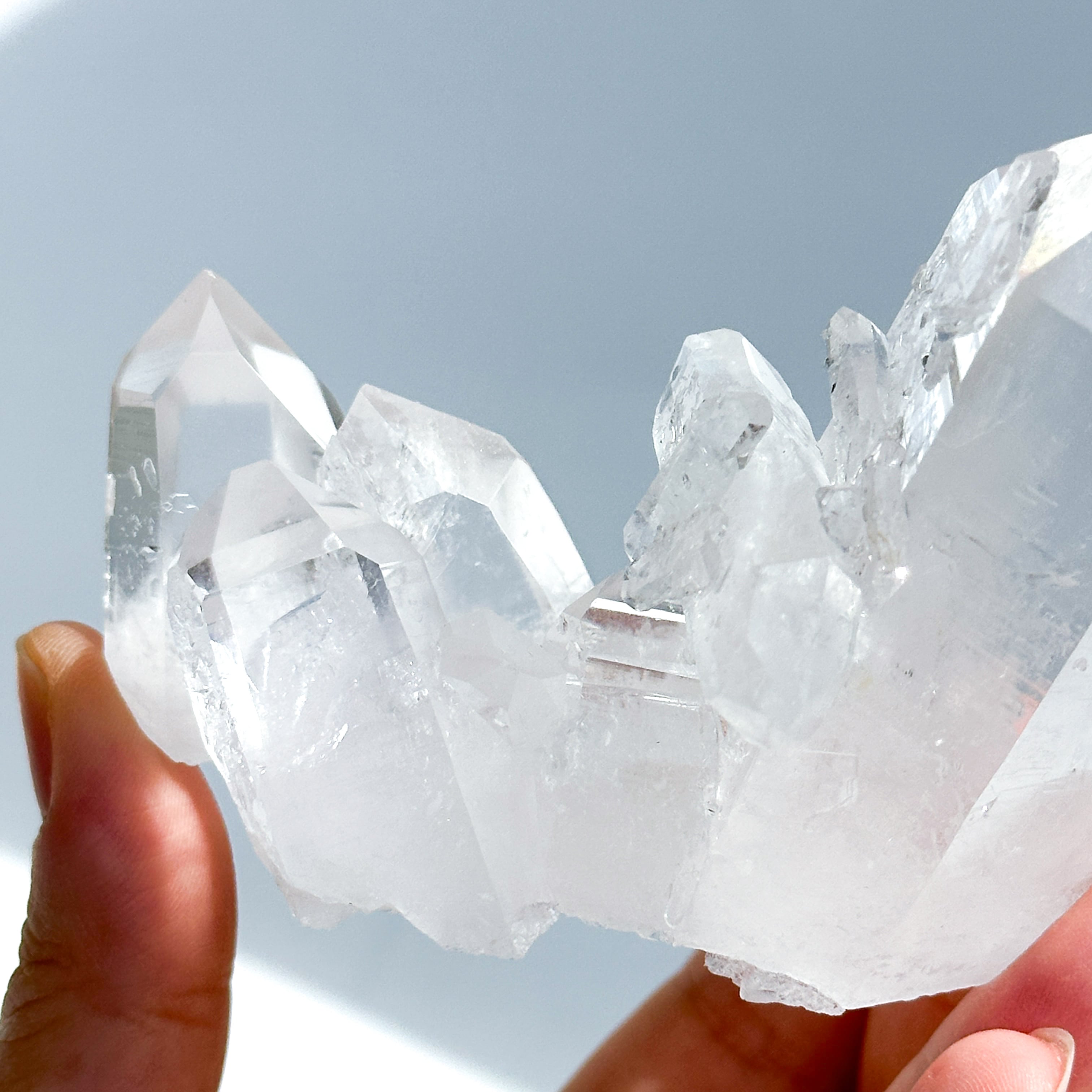 大きな結晶◎ゼッカ産水晶クリアクォーツ クラスター93◇ Clear Quartz