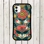 受注生産 iPhoneケース 花と野菜のナイト民芸柄｜ボタニカル PSYF057B