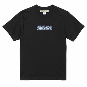 BOXロゴTシャツ Black/和×アフリカBlue