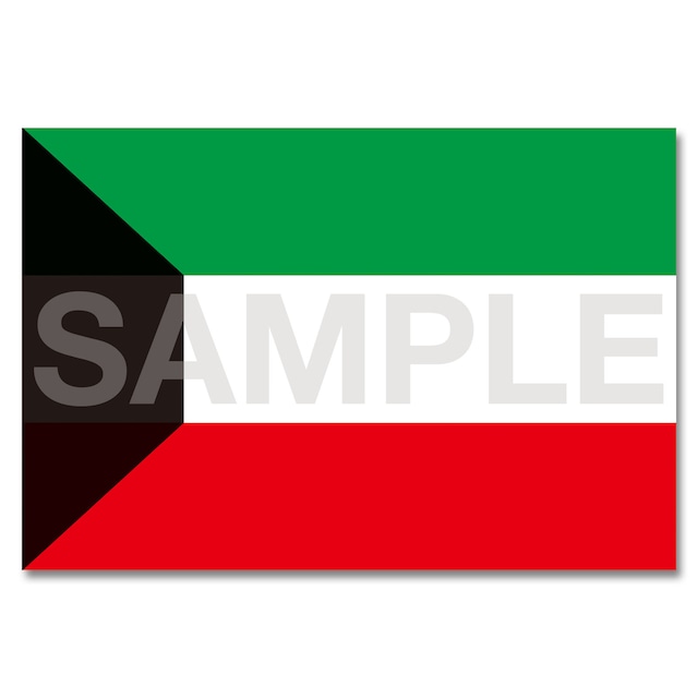 世界の国旗ポストカード ＜中東＞ クウェート国 Flags of the world POST CARD <Mideast> State of Kuwait