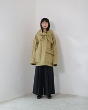 i’m here - Haoli Military Jacket :Beige |フードストールドッキング/2WAY/ウェザークロス 入荷予定:2026.01.17(各色 M 1点)