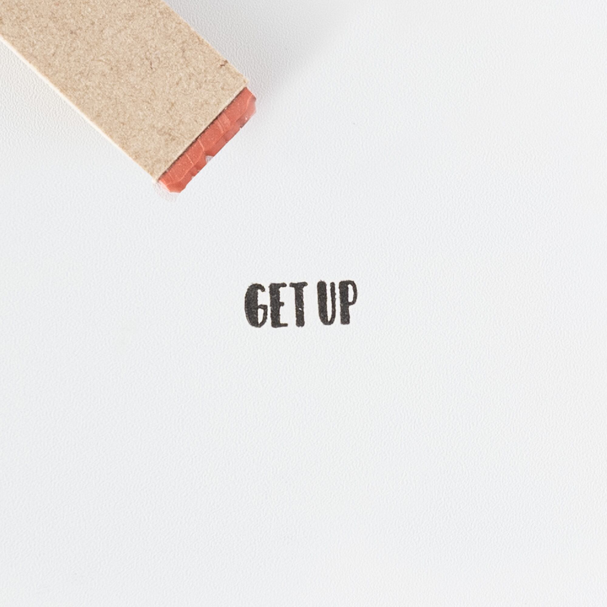 【小さな文字】GET UP_起床 | はんこ