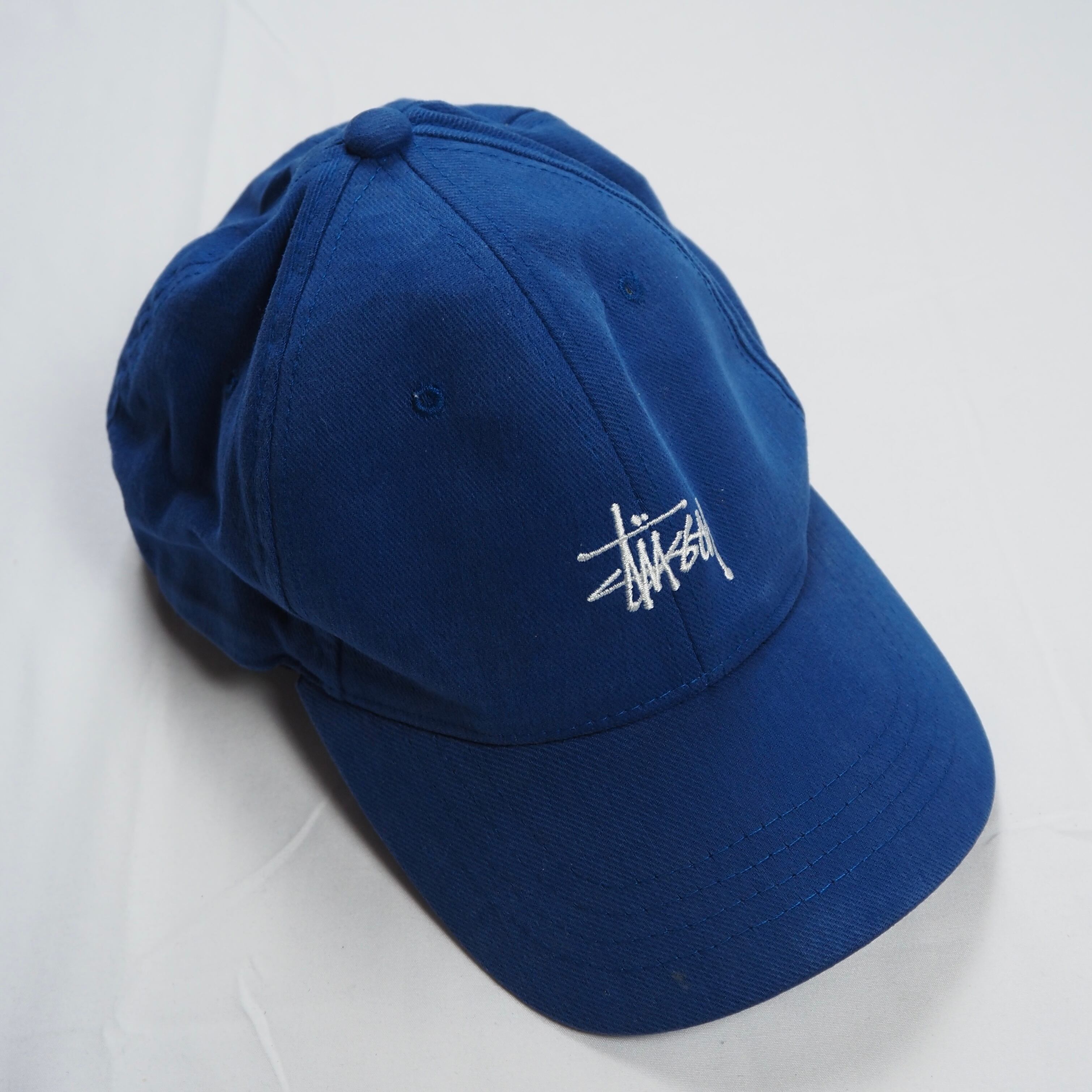 90's OLD STUSSY 紺タグ キャップ ブルー M-XL | DIRT Vintage