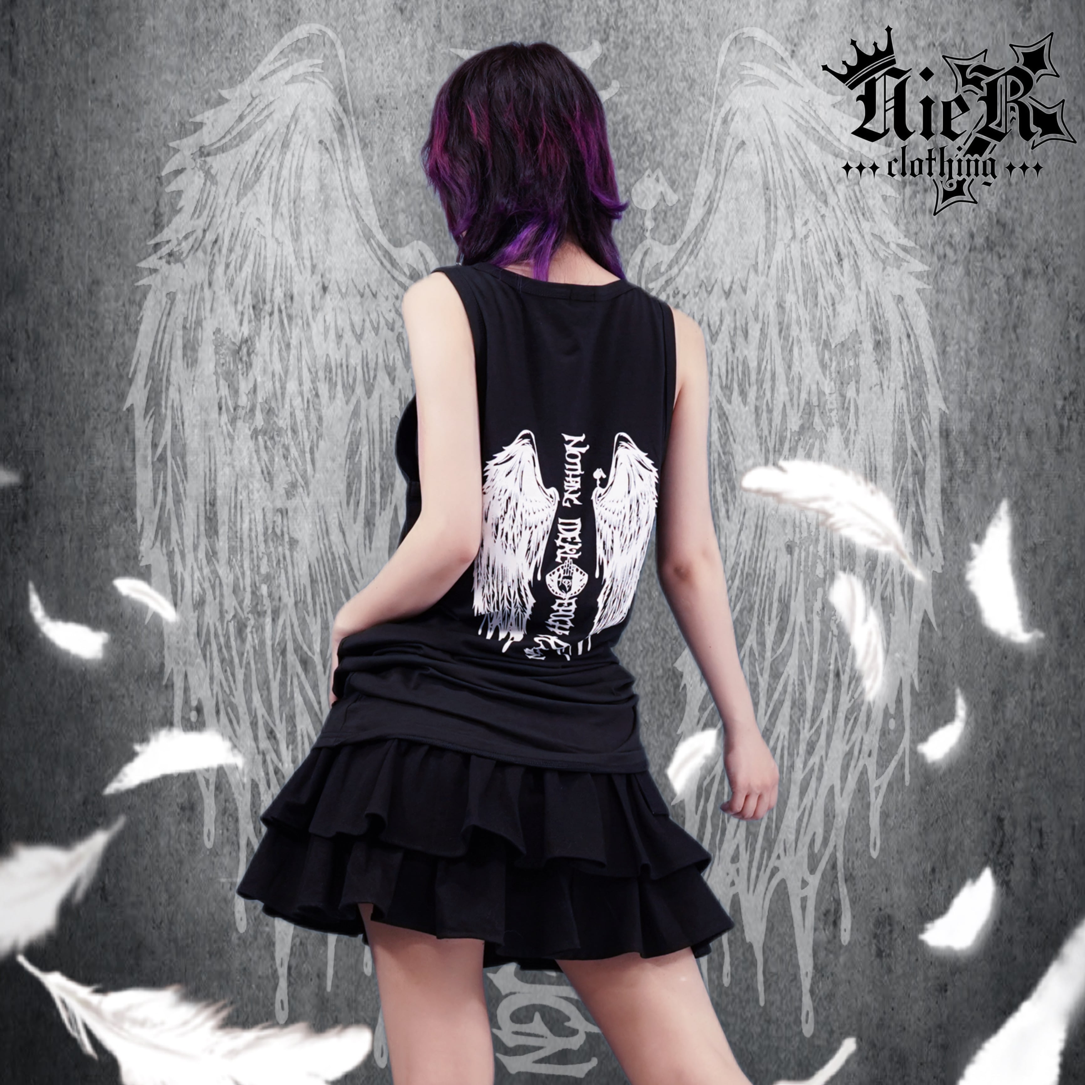 クロスネックレス付きロングタンクトップ【WING】 | NIER CLOTHING