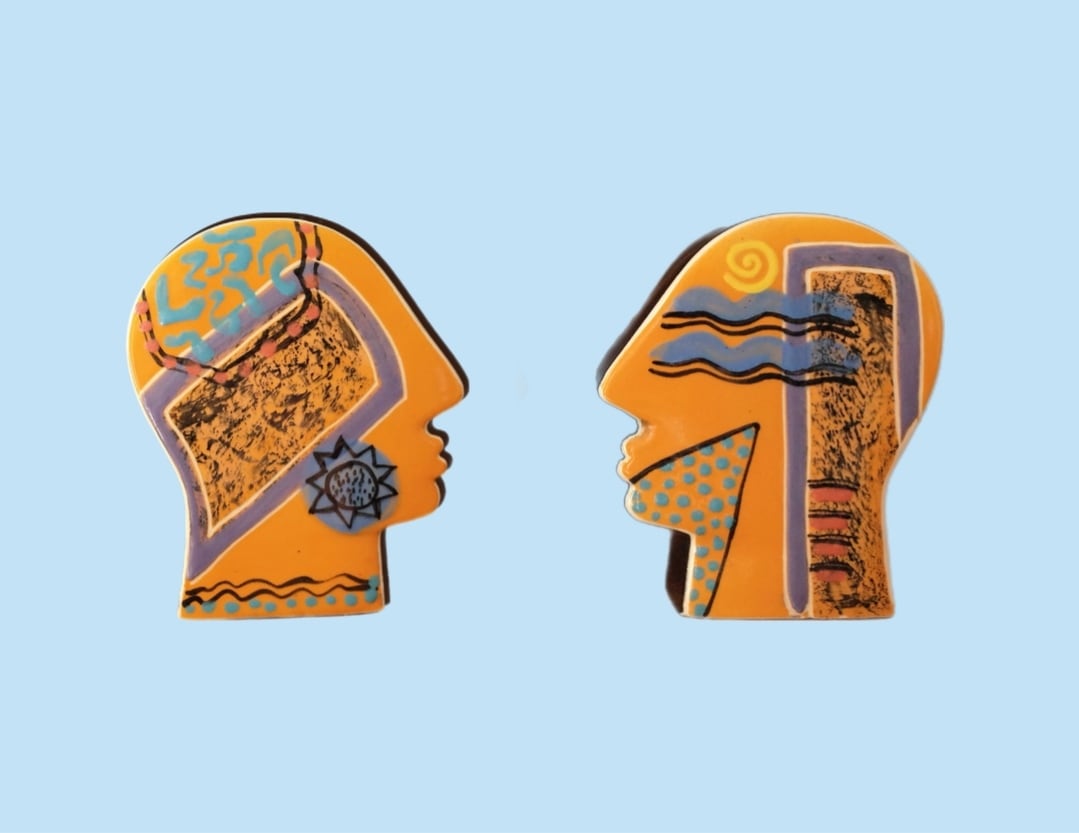 ABSTRACT FACE CERAMIC OBJECT