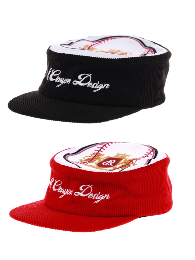 6CRAYON Flat Top Corduroy Baseball Cap