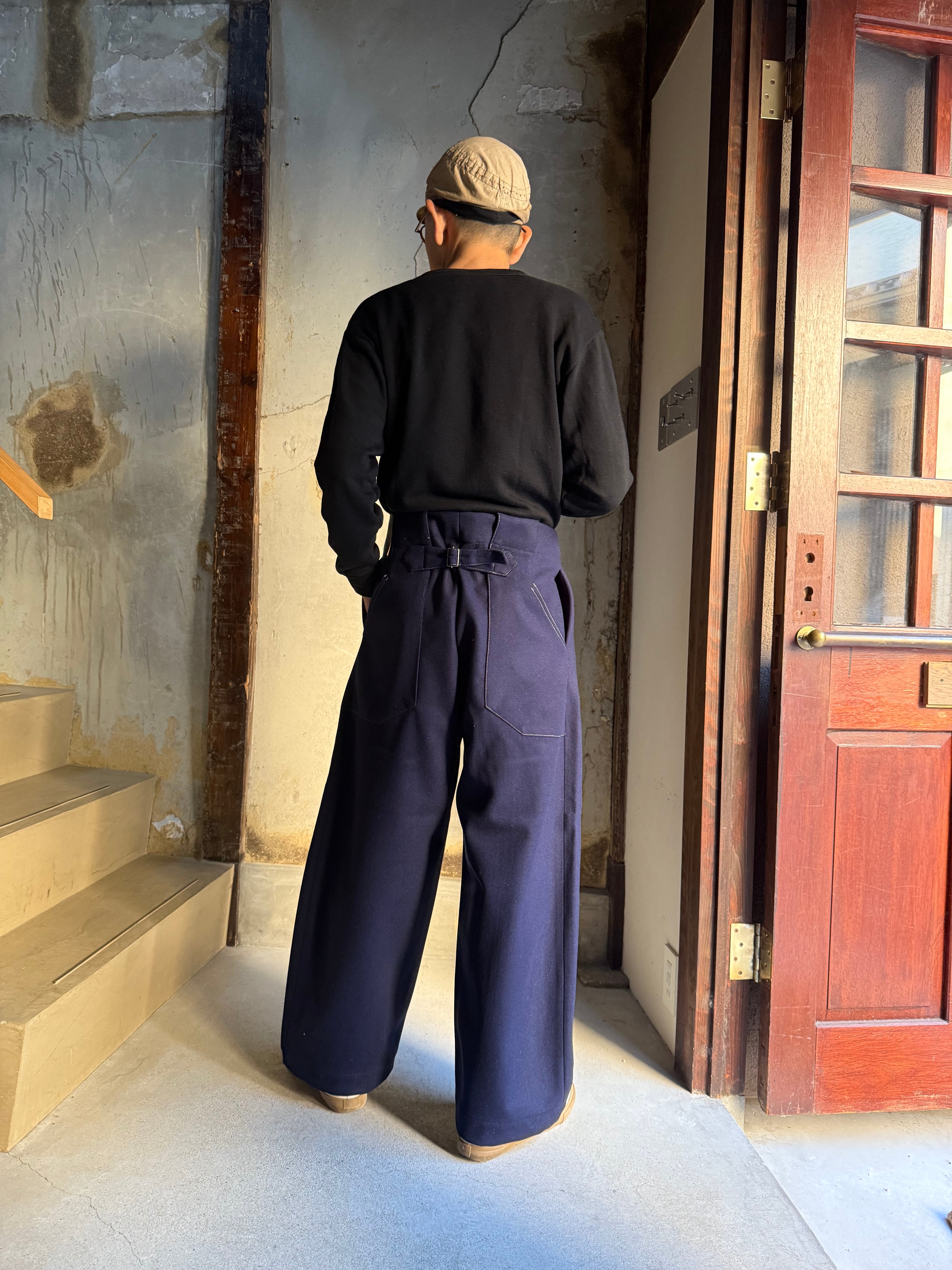 ASEEDONCLOUD アシードンクラウド HW wide trosers / Melton denim HW