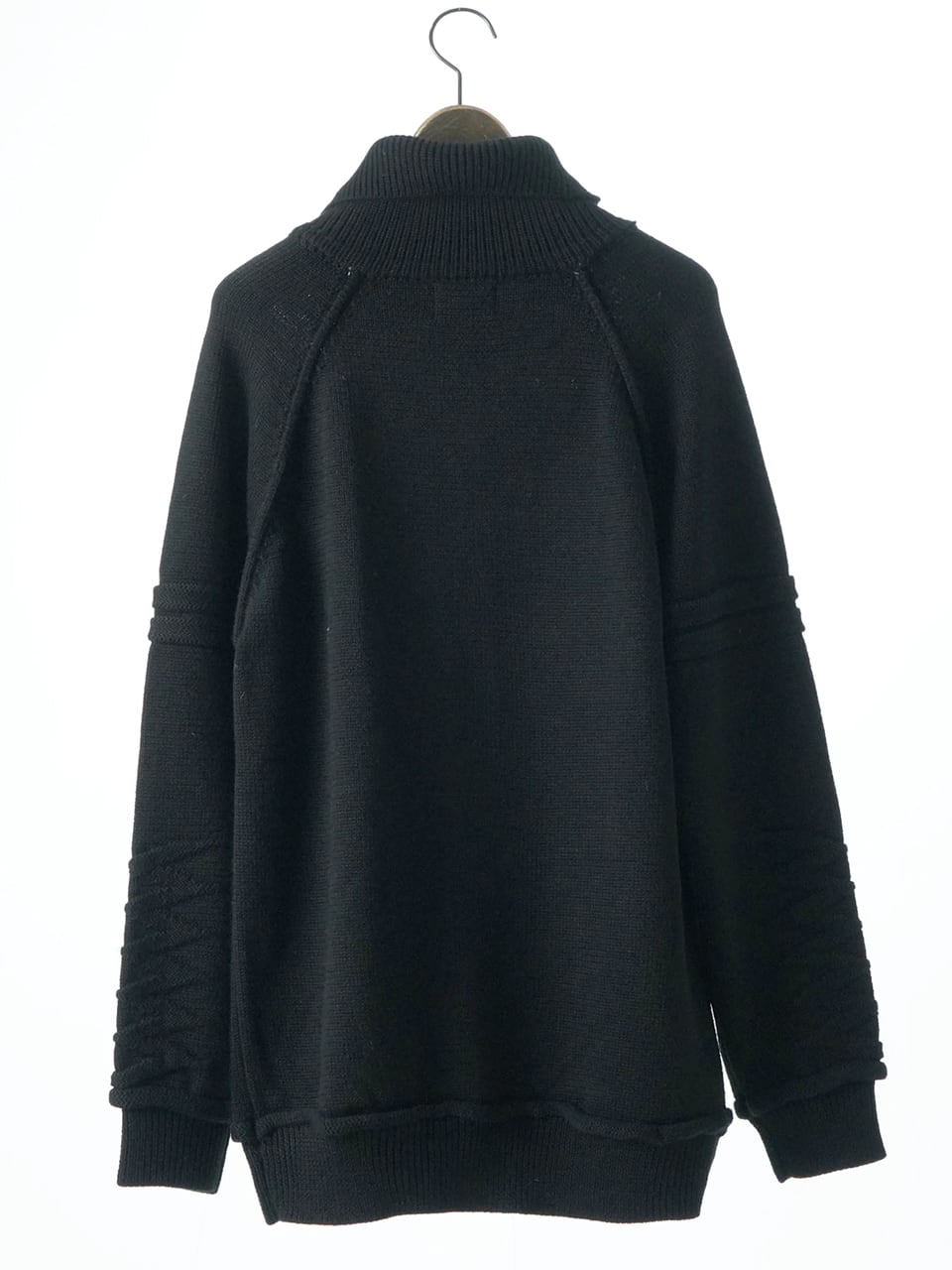 EGO TRIPPING (エゴトリッピング) STANDROP ニットジャケット / BLACK