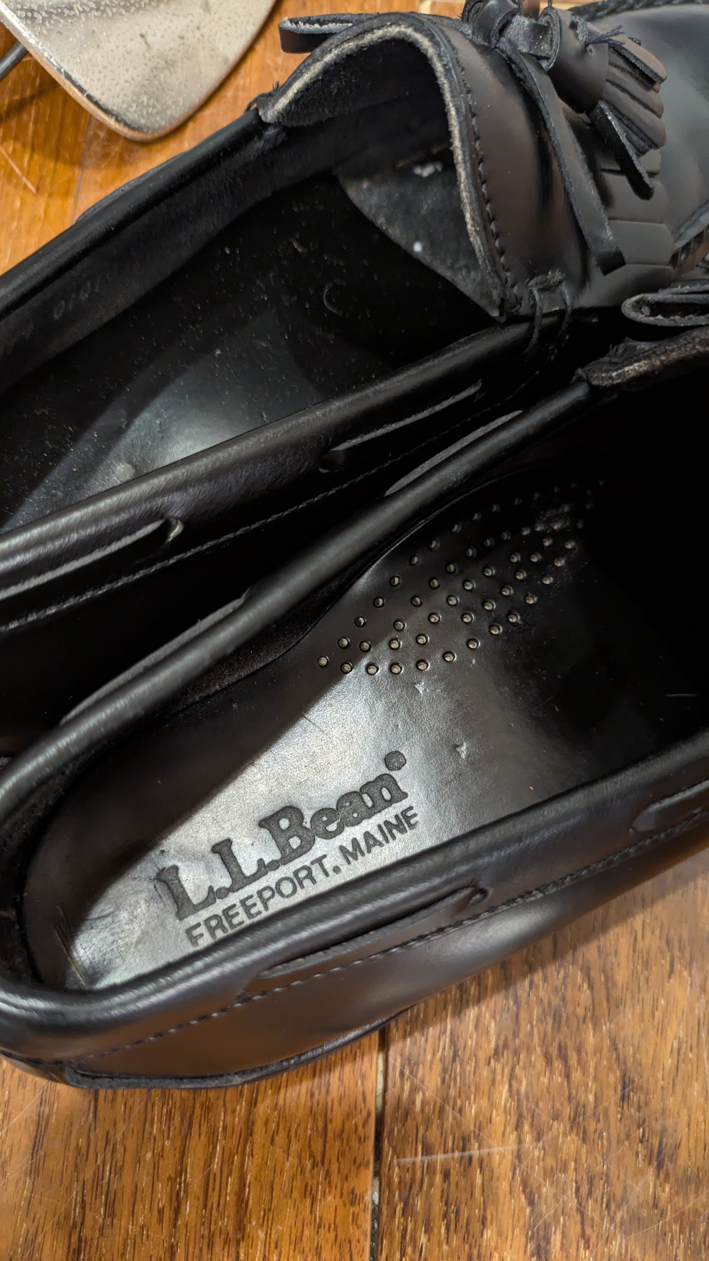 Vintage LLBEAN Quilt Tassel LOAFER LeatherShoes USA ビンテージ