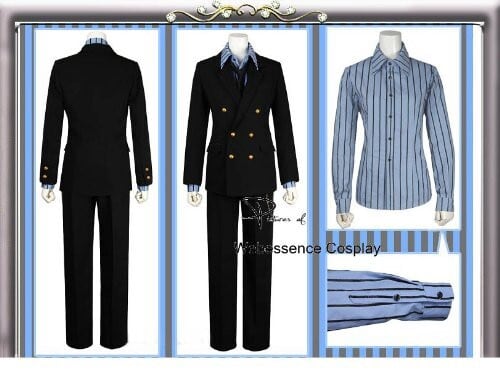 K2700 ONE PIECE（ワンピース）サンジ風 ウィッグ 付きセット コスプレ