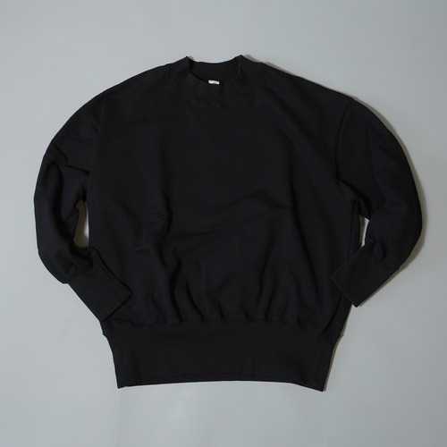 CC LOOPBACK TERRY WIDE CREW NECK SWEAT SHIRT -FADE BLACK-