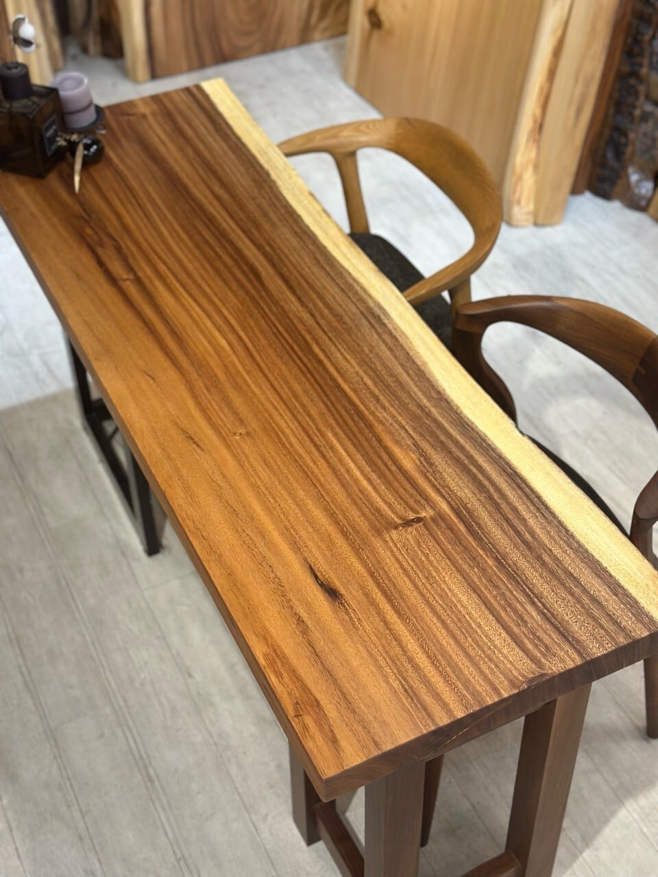 モンキーポッド_1500×500×50_横浜元町店_テーブル天板/一枚板 252532-1