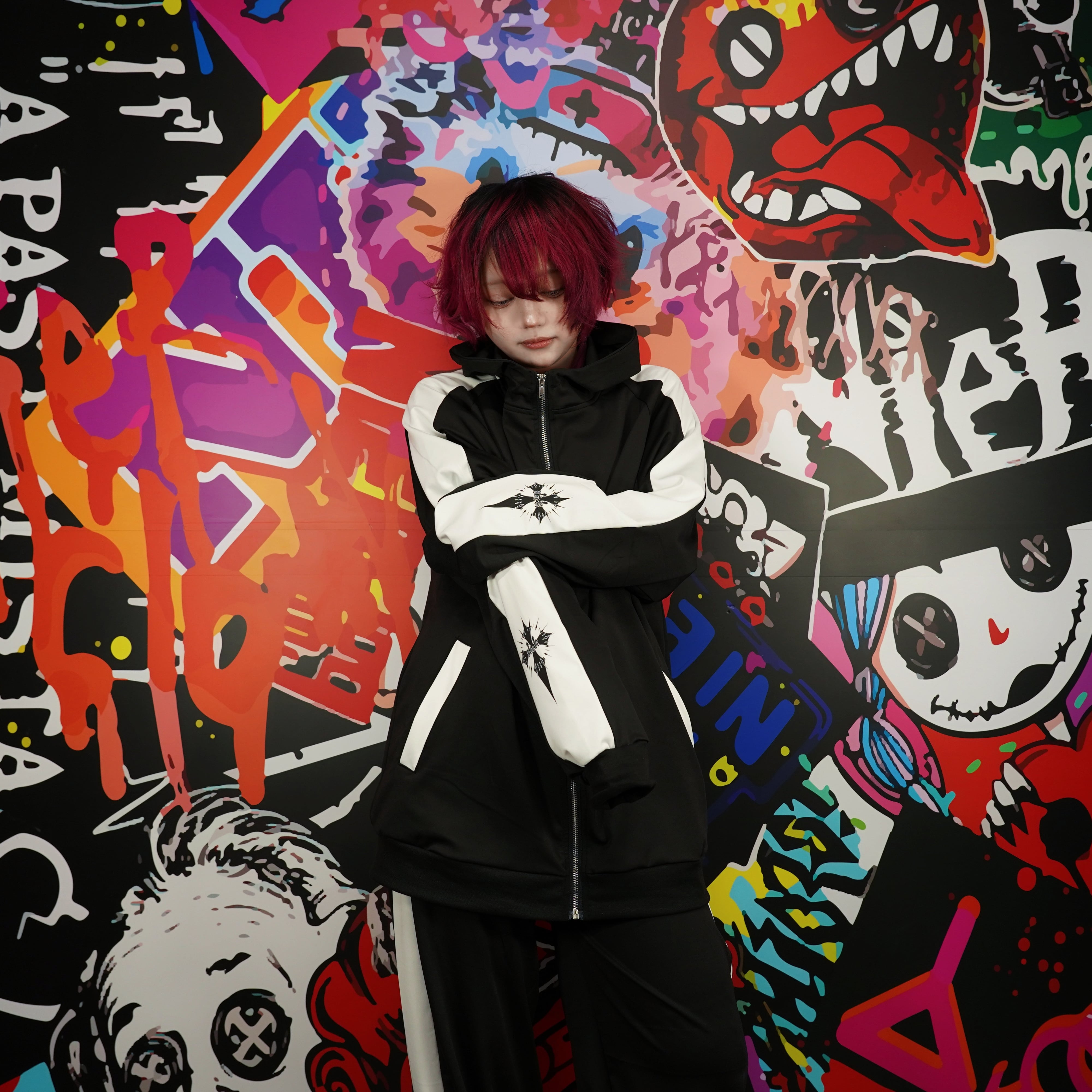 WHITE LINE ZIP OUTER【CROSS】 | NIER CLOTHING