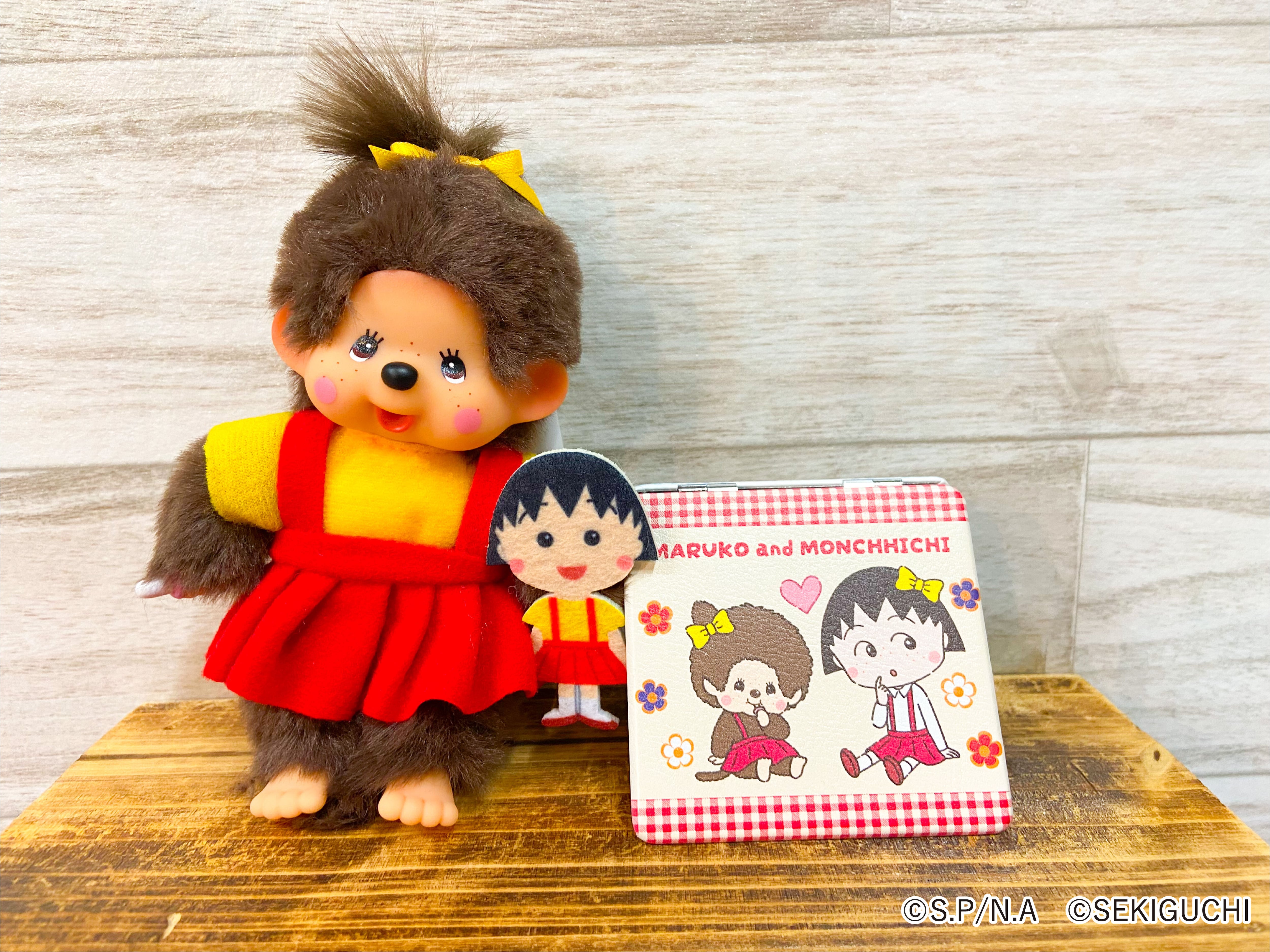 ちびまる子ちゃん×モンチッチコラボ 拡大鏡付きミラー | burly