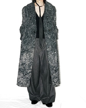 1970's~ Vintage shaggy bouclé wool maxi over coat "made in the Former Czechoslovakia"