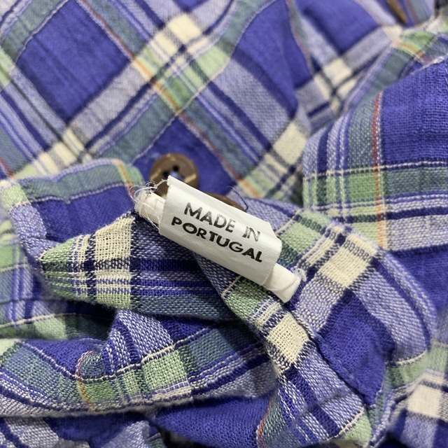 Patagonia ACヤーンダイシャツ 98年 ポルトガル製 L 青系