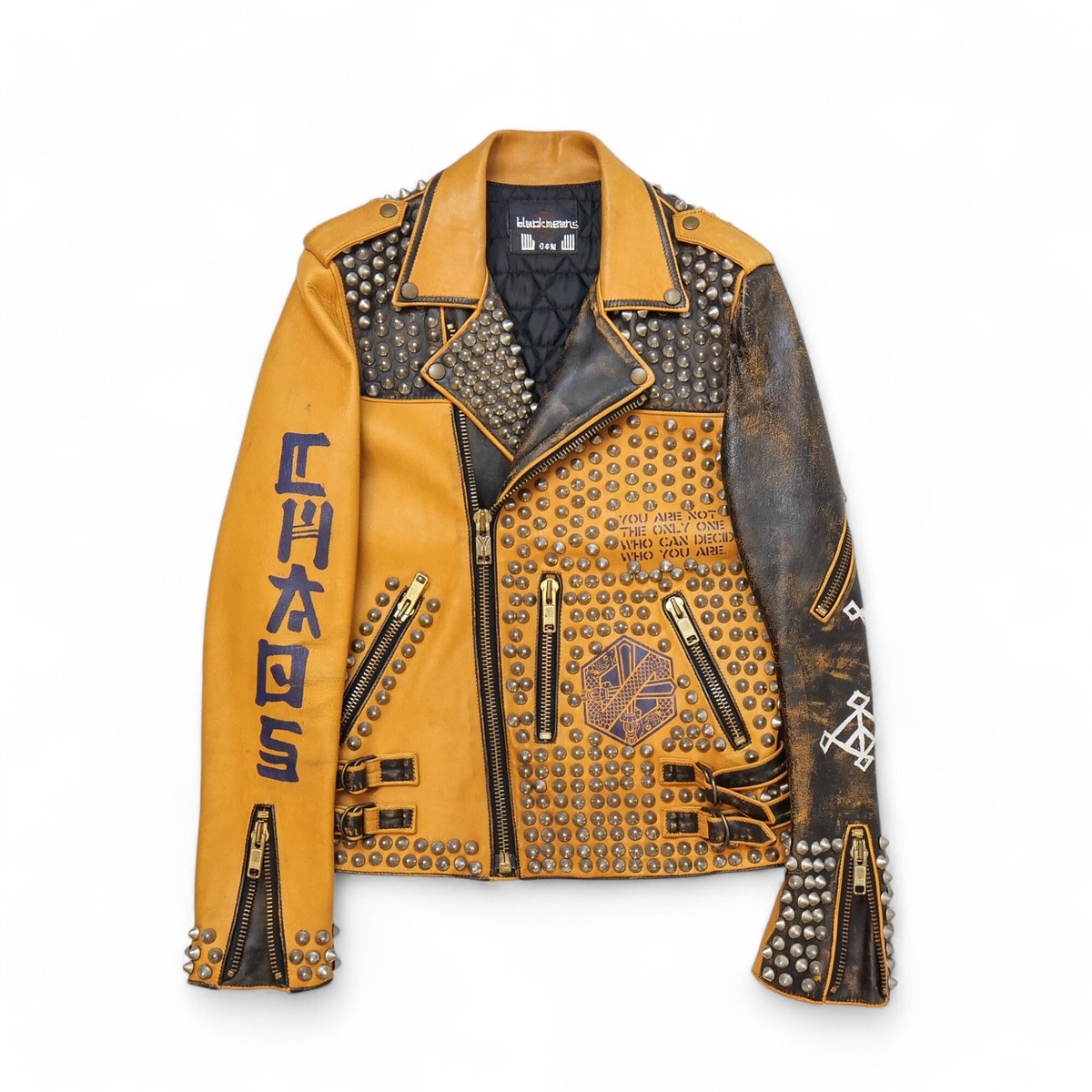 BLACK MEANS ブラックミーンズ 1点物 Studs スタッズ ライダース 