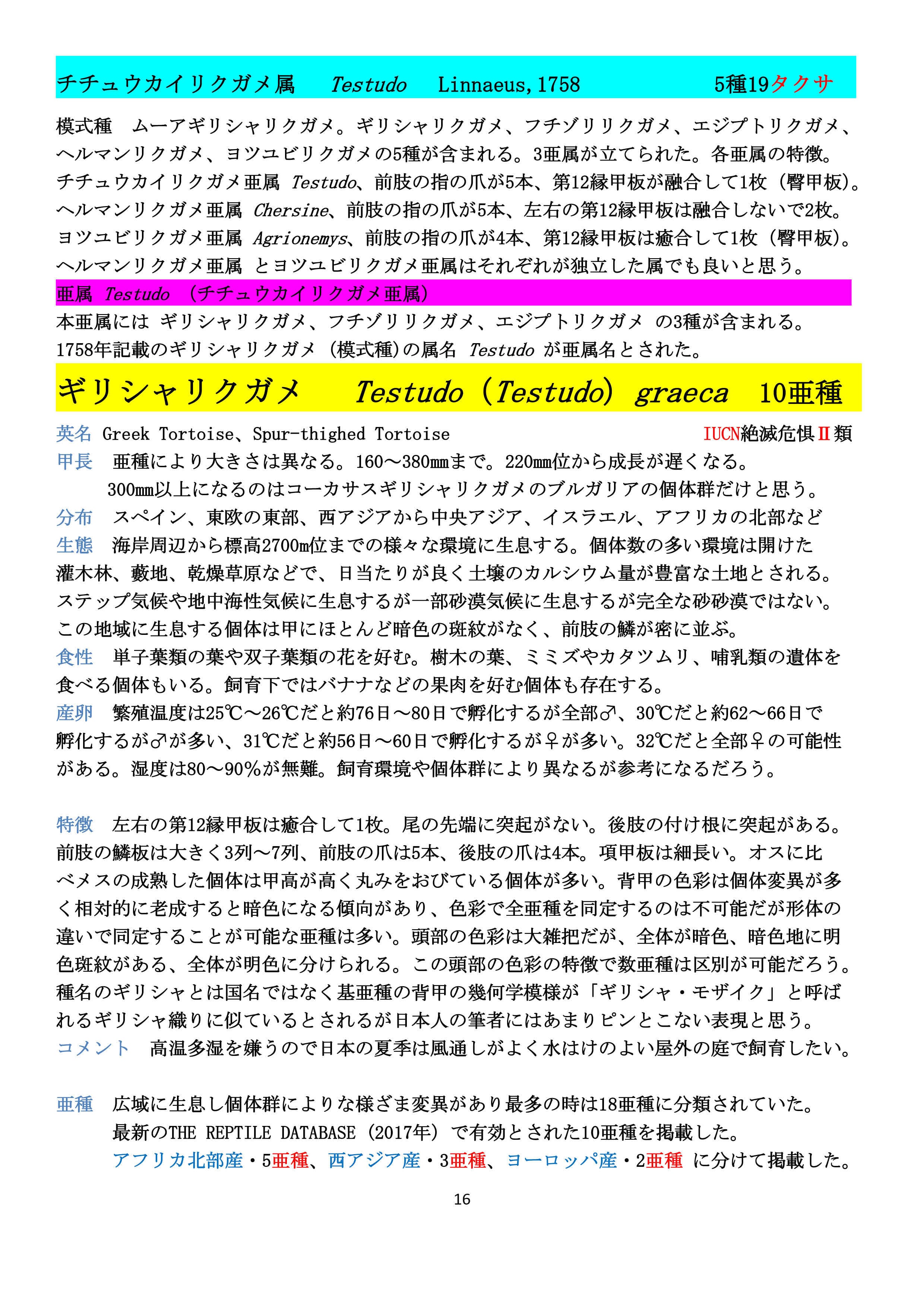 世界のカメ 潜頸亜目 Ⅰ リクガメ科 | megaamazonia