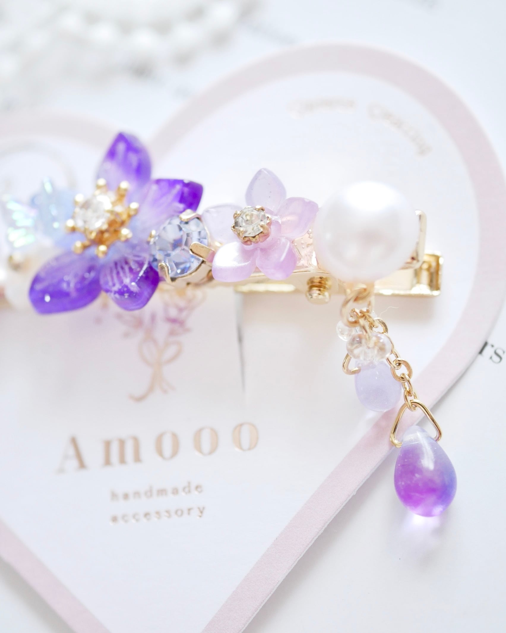 8502 セレスティアビジューヘアクリップ | Amooo