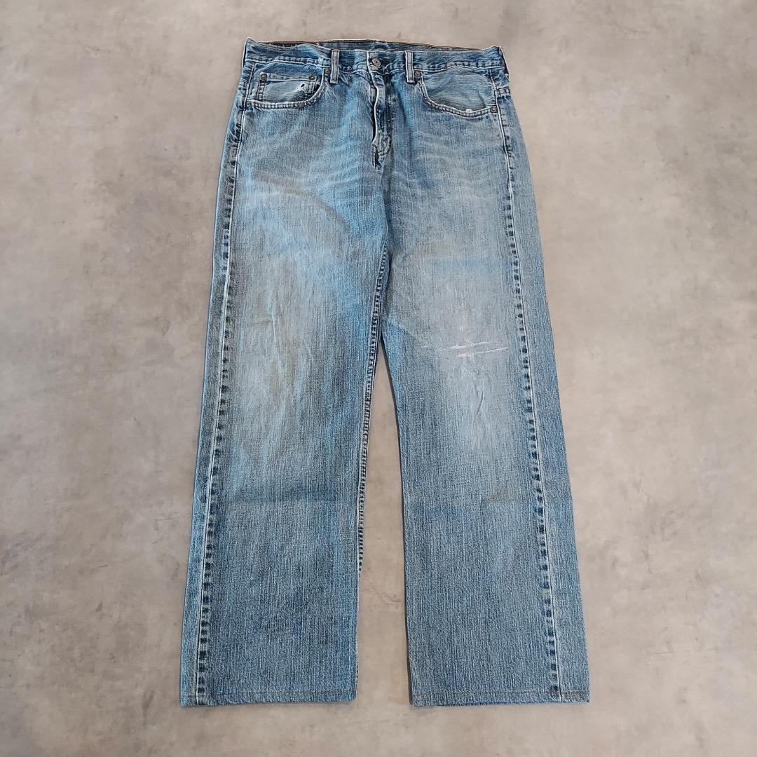 リーバイス569 Levis W32 ワイド バギー 青 古着 ヒゲ 22151