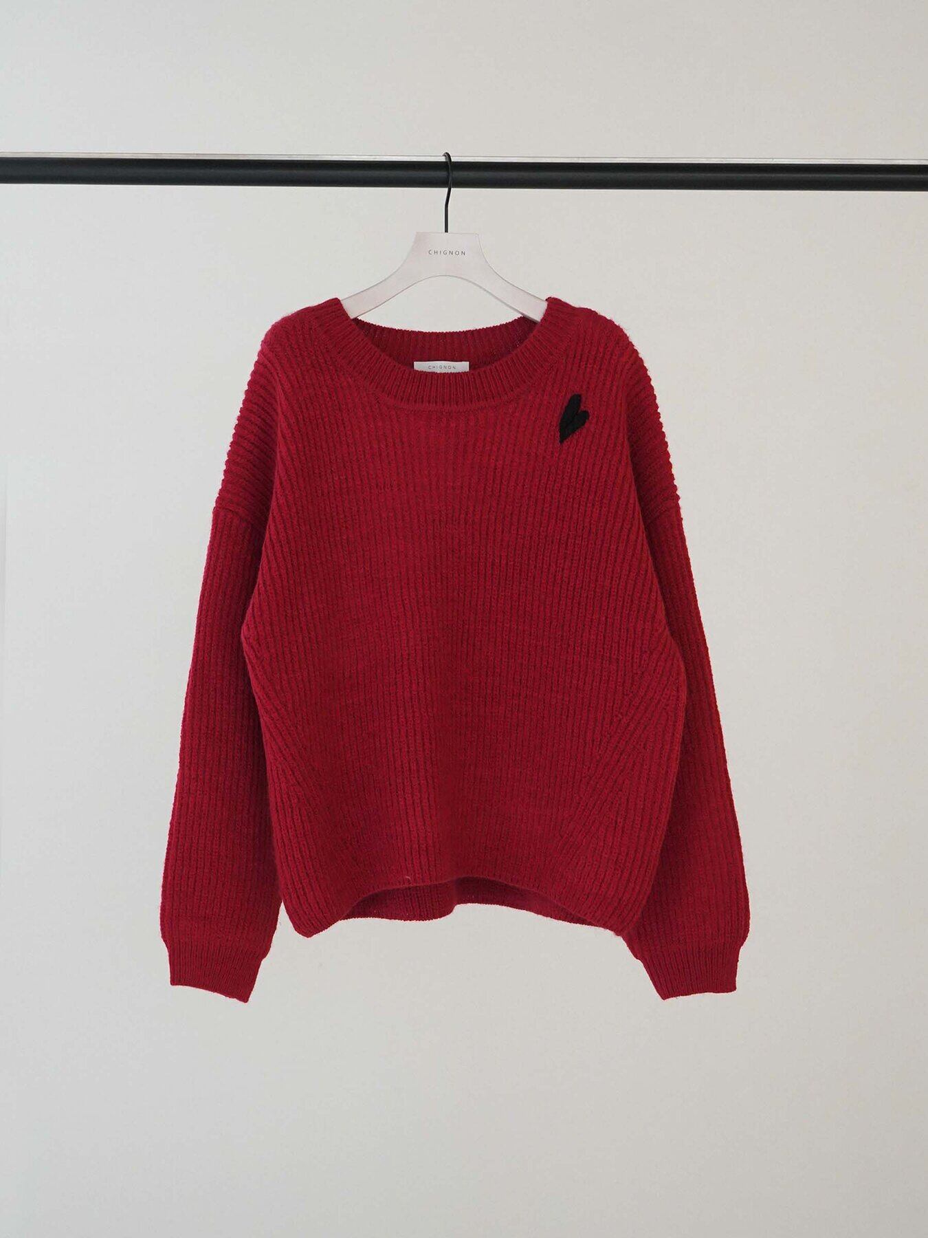 【9/下旬〜10/上旬入荷次第お届けのご予約】CHIGNON/シニヨン カタアゼチャームニットPO 9265-405DP F