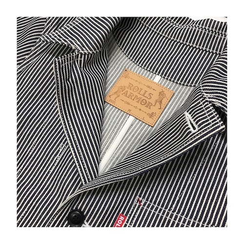 【SALE 50%OFF!!!】Roll : Hickory Stripe Coverall Jacket