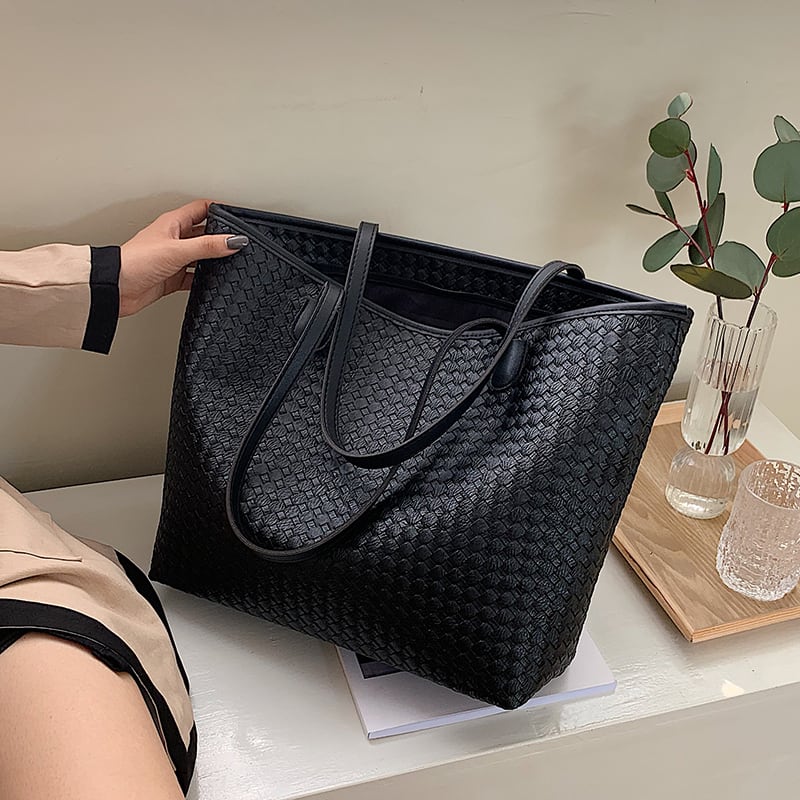 シンプルなレディースビッグバッグレディース2020秋冬新流行ファッションオールマッチショルダーバッグネットレッド大容量トートバッグ Tiancai_Wing_Bag18937118283