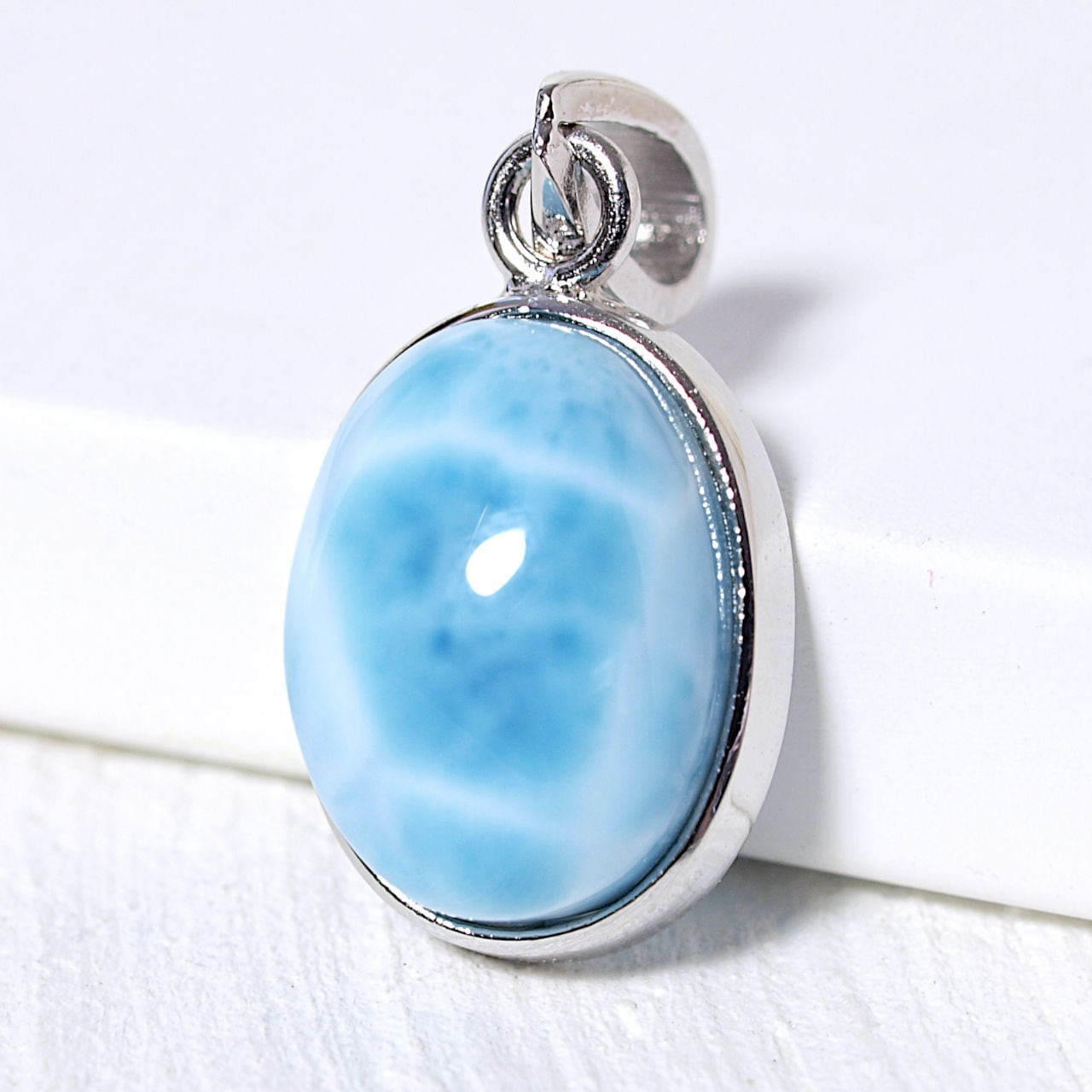 一点物】ラリマーオーバルsilver925ペンダントトップNo.5 | Natural Style